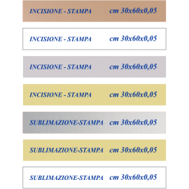 Targa all. neutra a cmq min. 100