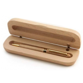 Penna sfera legno+box legno